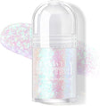 HOSAILY Roll-on Holographic Body Glitter Gel for Face Hair, Chameleon Color Changing Glitter Gel Under Light, Chunky Mermaid Sequins Festival Party Rave Accessories Shimmer Makeup (Mermaid)