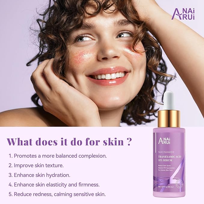 ANAI RUI 10% Tranexamic Acid Serum with Niacinamide,Kojic Acid,Ceramide, Skin Refining, for All Skin Types 1.69 FL.Oz/50 ML
