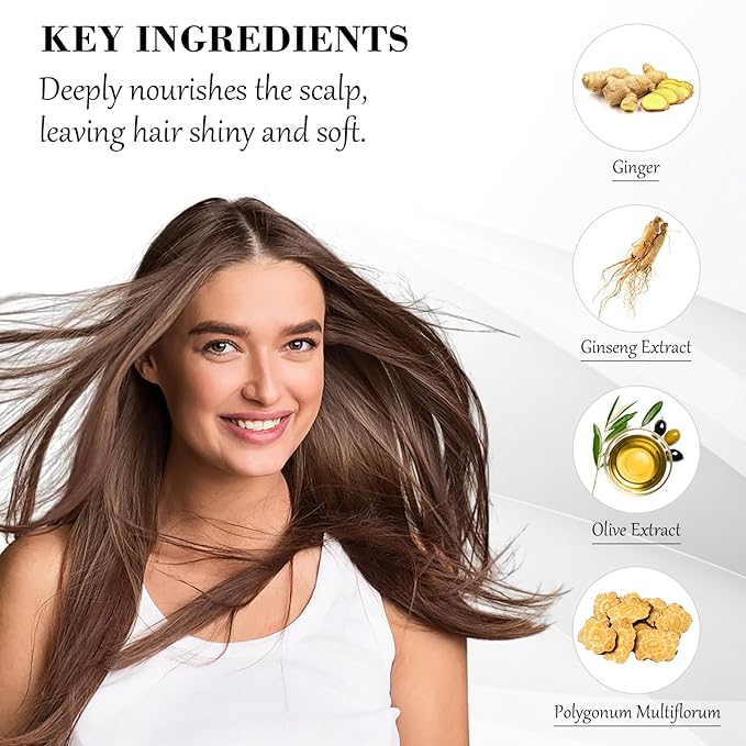 KAISASA Brown Hair Dye Shampoo 3 in 1, Hair Color Shampoo for Cover Grey Hair, Natural with Herbal Ingredient for Men and Women (Brown)