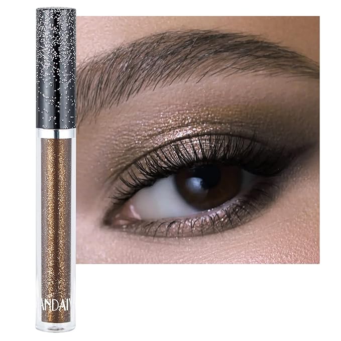 Glitter-Eyeshadows, Liquid Eyeshadows, Long-lasting Metals-Gloss-Sparkling Silver, Gold High-pigmented Colorful Glitter-Eye-Shadows(11#)
