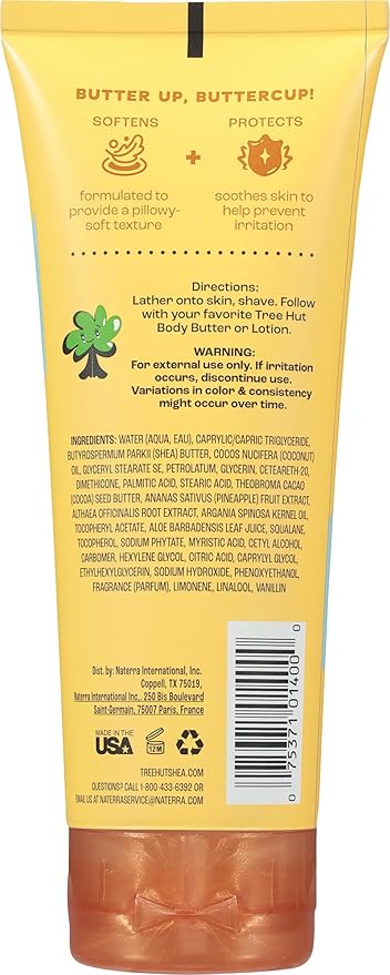 Tree Hut Whipped Shave Butter Coco Colada, Hydrating & Moisturizing Shave Cream with Shea Butter & Aloe, Smooth Glide for Soft Skin, Tropical Scent, 7 Fl Oz