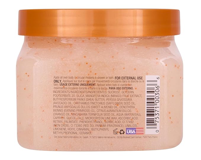 Tree Hut Tropical Mango Body Scrub, Exfoliating & Hydrating Sugar Scrub with Shea Butter & Essential Oils, Smooth Skin, Body Exfoliator For All Skin Types, Self Care Gifts for Women, Vegan, 18 Oz