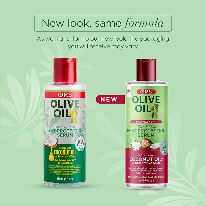 ORS Olive Oil Heat Protection Hair Serum infused with Coconut Oil for Restorative Shine 6.0 Ounces (Pack of 4)