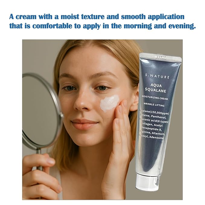 All skin type moisturizing cream for hydration & soothing, For S.Nature Aqua Squalane Moisturizing Cream, 2.02fl.oz. & 1.01fl.oz.