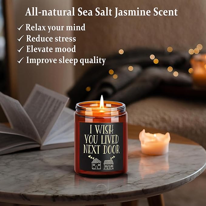 Daughter in Law Gift Candles - Funny Bridal Shower Wedding Mothers Day Birthday Gift for Daughter in Law, Sons Girlfriend - Fun Relax Gifts for Women Mom - Sea Salt Jasmine Spa Scented Candle