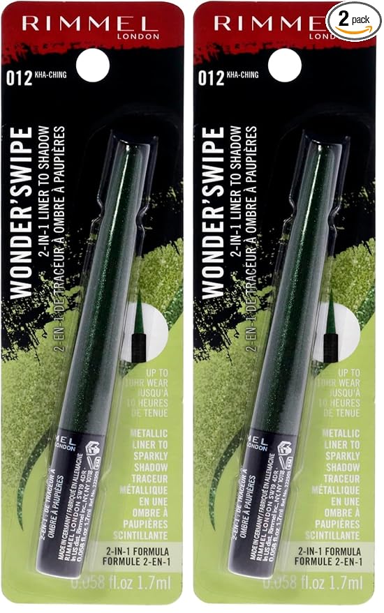 Rimmel Wonder Swipe 2-in-1 Liner To Shadow, Kha-ching, 0.058 Fluid Ounce (Pack of 2)