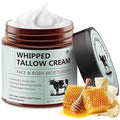Beef Tallow for Skin, Whipped Tallow Cream Organic for Face, 100% Grass-Fed Pure Beef Tallow, Honey & Beeswax, Whipped Tallow Honey Balm for Face Moisturizer Body Lotion Skin Care for Sensitive Skin