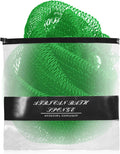 African Net Sponge Authentic for Exfoliating - Extra Knots for Deep Cleansing & Back Scrubbing - Body Scrubber Washcloth for Women & Men - Daily Shower Exfoliator for Smooth, Glowing Skin(Green)