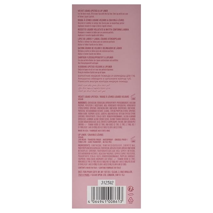 Kylie Cosmetics Velvet Lip Kit - 305 Harmony for Women - 2 Pc 0.10 oz Velvet Liquid Lipstick, 0.03 oz Lip Liner