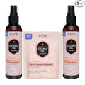 HASK 5-in-1 Coconut Leave-In Conditioner Duo (6oz-Qty 2) & Deep Conditioner Packette, Color Safe, Sulfate-Free, Paraben-Free, Gluten-Free, for All Hair Types