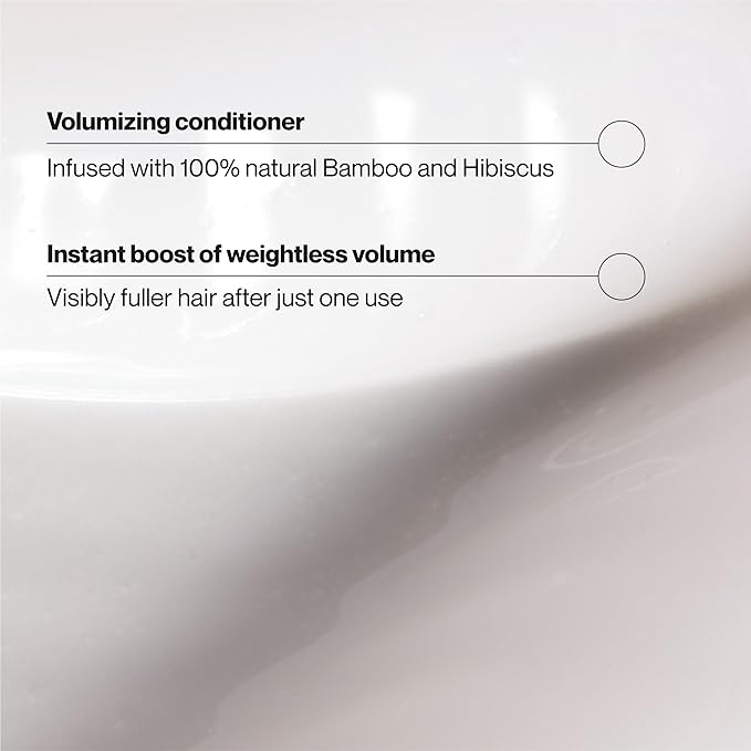 Suave Bamboo & Hibiscus Volumizing Conditioner, for Fine and Flat Hair, Salon Proven System for Boosting Hair Volume and Body, 12.6 oz