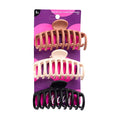 Goody Classics Large Sprial Claw Clips , Assorted Colors - Great for Easily Pulling Up Your Hair - Pain-Free Hair Accessories for Women, Men, Boys, and Girls, 3 Count (Pack of 1)