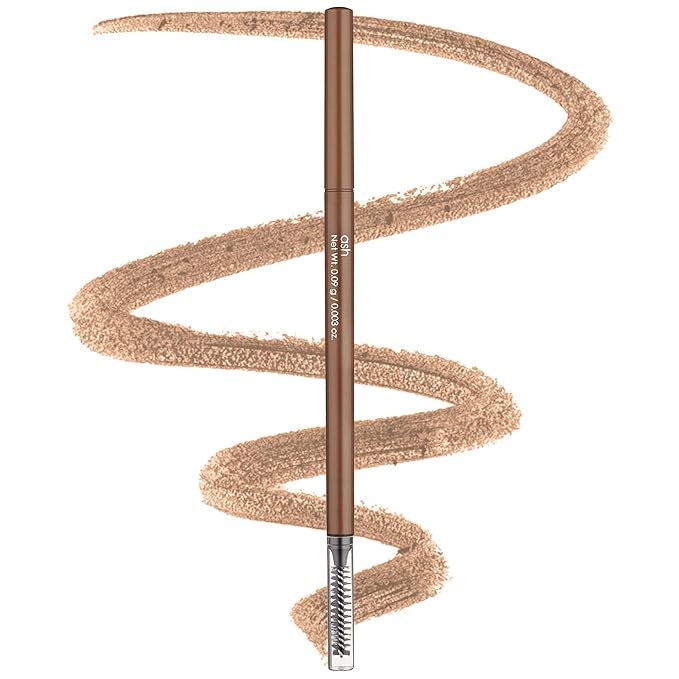 Glo Skin Beauty Precise Micro Browliner | Long-Lasting, Wax-Based Formula Glides On Skin and Shapes Your Brows, (Ash)