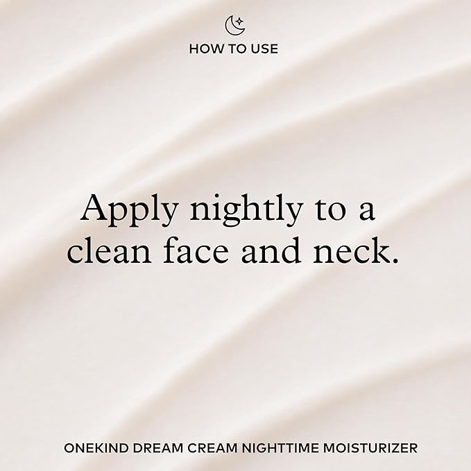 Onekind Night Moisturizer for Face, Hydrating Dream Cream for Wrinkles, Night Cream for Women Anti Aging with Squalane, Rosehip & Shea Butter for Dry & Sensitive Skin – 1.7 oz