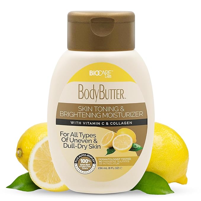 Biocare Labs Moisturizing Body Butter - Body Cream With Vitamin C & Collagen - Instantly Penetrates and Deeply Renews Skin - Lotion Designed For Uneven Skin Tones