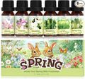 Spring Essential Oil Set of Premium Fragrance Oils for Diffuser- Includes Cherry Blossom, Fresh Cut Grass, Spring Rain, Bamboo, Freesia, Jasmine Diffuser Oils, Candle Making for Aromatherapy, Home Car