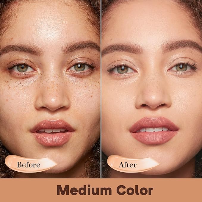 Mushroom Head Air Cushion CC Cream - BB Cream Face Makeup Foundation for Mature Skin Moisturizing Concealer Brighten Long-Lasting, Even Skin Tone for All Skin Types (3PCS Medium(Gift Set))