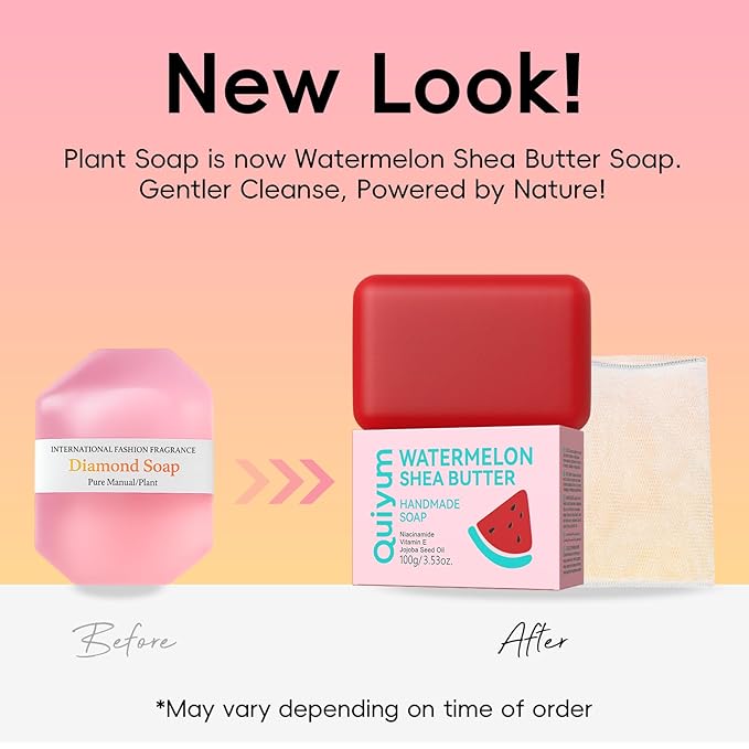 QUIYUM Watermelon Skin Care Kit for Teens Girl, 8 Daily Routine Beauty Skincare- Gift Set with Cleanser, Toner, Eye Cream, Moisturizer, Serum, Facial Mask, Soap, Hydrate, Oil Control, Glow, Smooth