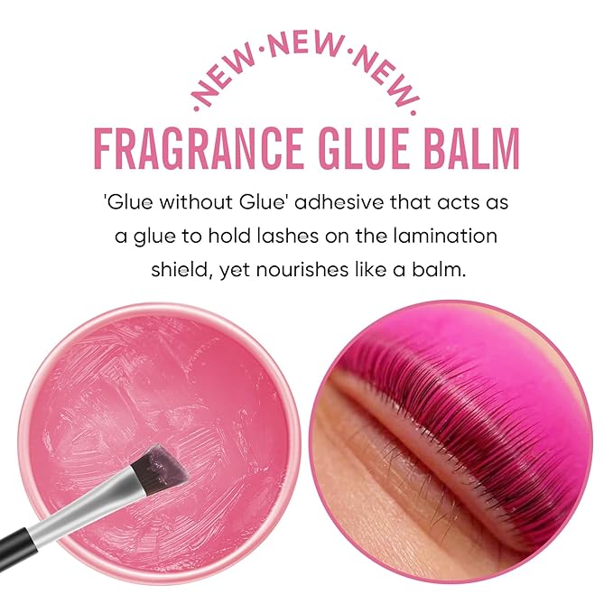 Lash Lift Glue Korean Lash Lift Balm Glue Eyelash Perm Balm Fruit Flavor Lifting Curling Gel for Lash Perm Kit 10g (Strawberry)