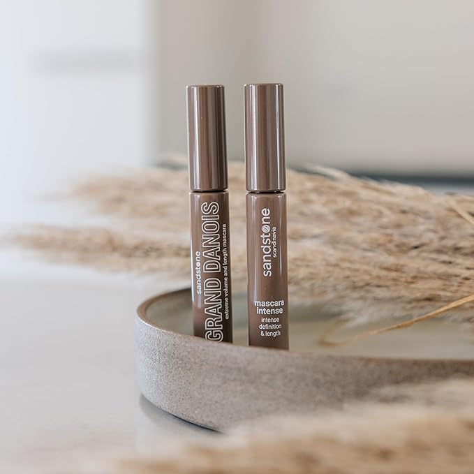 Sandstone Scandinavia Hypoallergenic Mascara for Sensitive Eyes – Brown – Smudge-Proof & Sweat-Resistant – Lengthening & Volumizing – Vegan, Fragrance-Free
