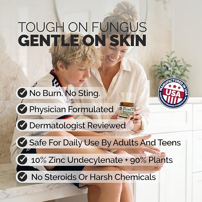 Puriya Clinically Proven Antifungal Cream for Skin Fungus, Extra-Strength Athletes Foot Cream Treatment, Jock Itch, Ringworm Treatment for Humans, Anti Fungal Itchy Skin Relief with Tea Tree Oil
