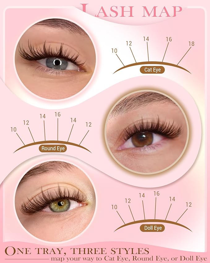 Brown Manga Lash Clusters Natural Wispy Eyelashes Cluster Fairy Anime Cluster Eyelash Extensions C Curl 10-18mm Lashes Clusters Clean Band Individual Lashes Short Eyelash Clusters