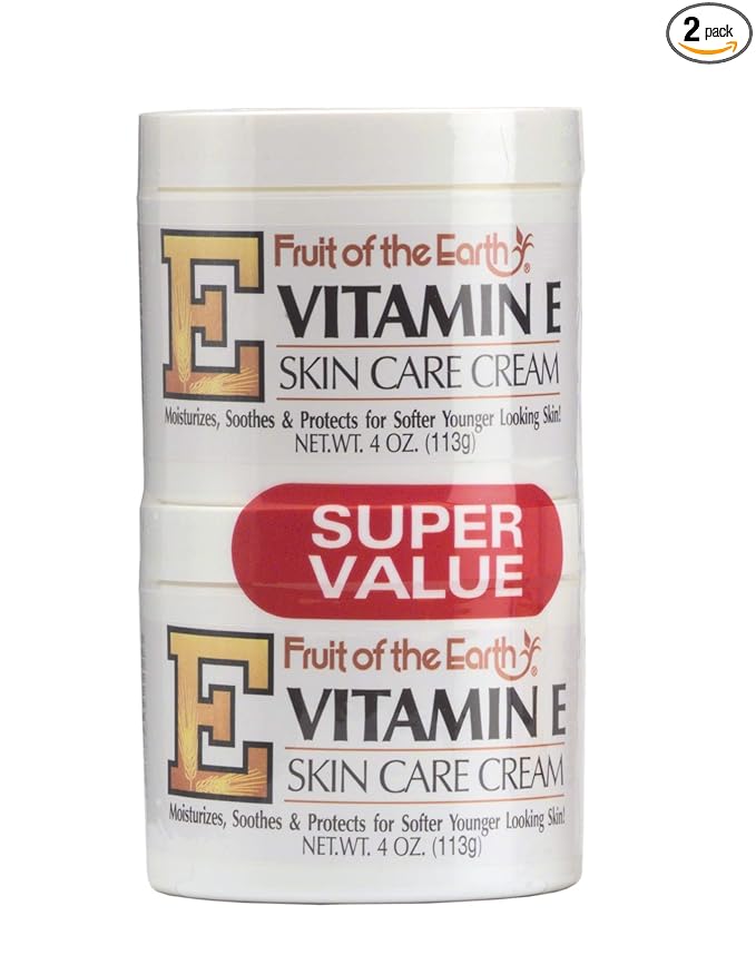 Fruit of the Earth Vitamin-E Cream 4 Ounce Jar - 2 pack