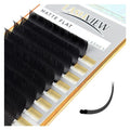 LASHVIEW Eyelash Extensions,Ellipse Flat Eyelash Extensions 0.15mm C Curl 12mm, Black,Individual Lashes,Super Matte Extremely Soft Professional Salon Use