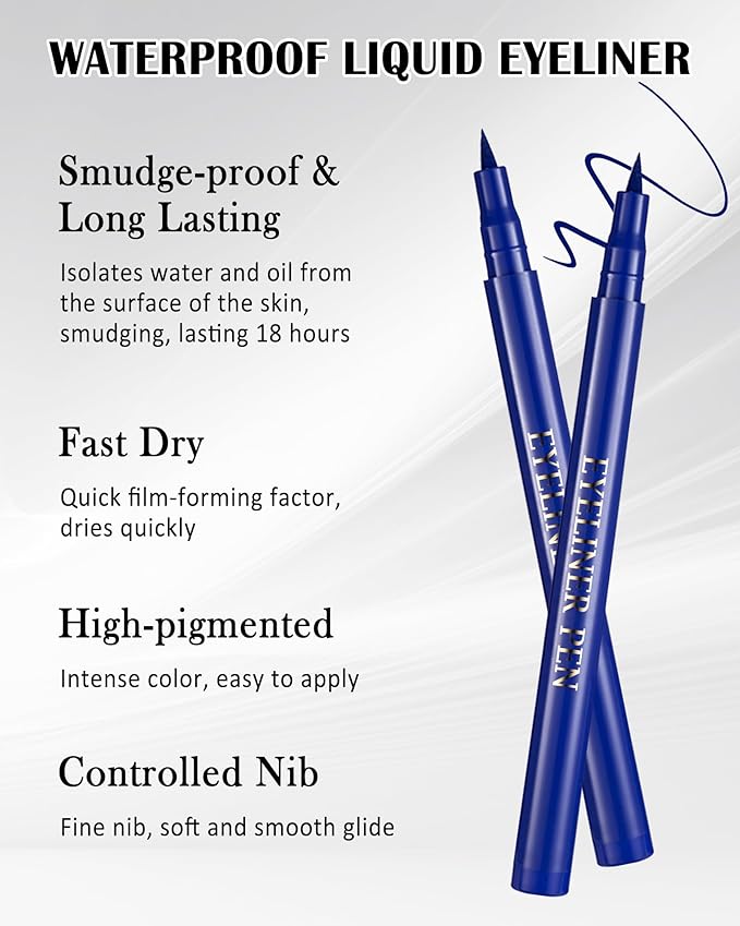 Burgundy Waterproof Mascara & Eyeliner, 5D Silk Fiber Lash Extension Colored Tube Mascara Volume and Length,Long-Lasting Smudge-Proof Volumizing Colorful Máscara & Liquid Eyeliner Pen Set for Women