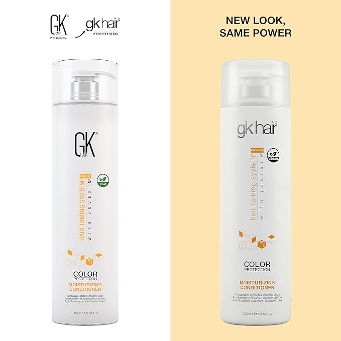 GK HAIR Moisturizing Conditioner Colored Hair Treated for Dry Damaged Repair Curls Intense Hydration Strengthening Frizz Control Keratin Treatment Paraben Phthalate & Sulfate Free 33.8 OZ