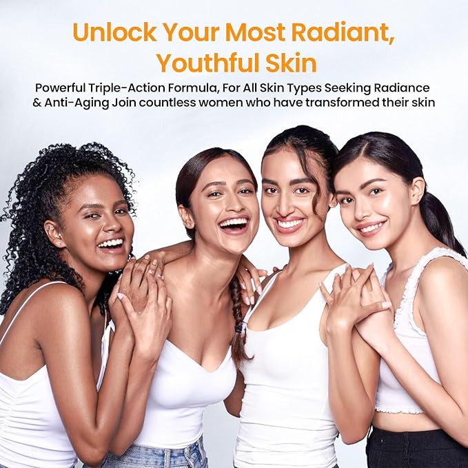 vitamin c Serum for face, Anti-Aging Vitamin E Face Serum with Hyaluronic Acid & Tri-Peptide, Dark Spot Corrector & Wrinkle Smoothing for Dry, Combination, Sensitive Skin, Oil-Free, Non-Greasy