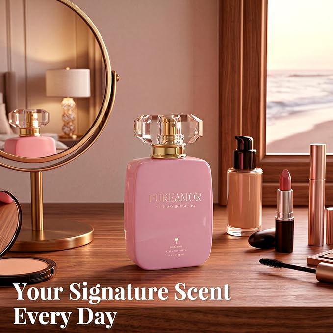 PUREAMOR Pheromone Perfume for Women, Saffron Rouge Extrait de Parfum - Long Lasting Warm Spicy Scent, 30% High Concentration, Full Size Fragrance Spray, 1.0 oz / 30 ml
