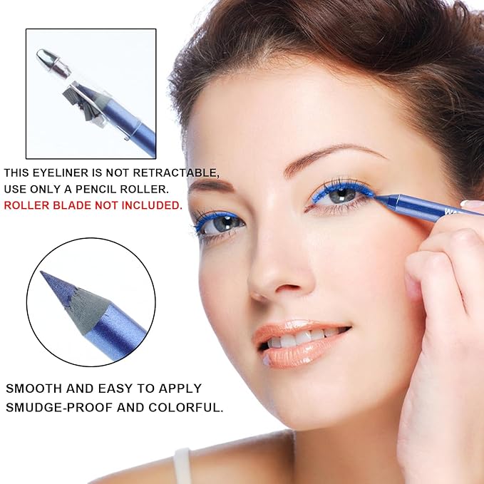 LemonSac 3 Colorful Eyeliner Pen Set, Eye Shadow Pencil, Pearl Eyeliner Kit Metallic Glitter Eye liner Pencil for Women Eye&Lip Liner Professional Eye Makeup Set Colorful Eye Color (3PCS D)