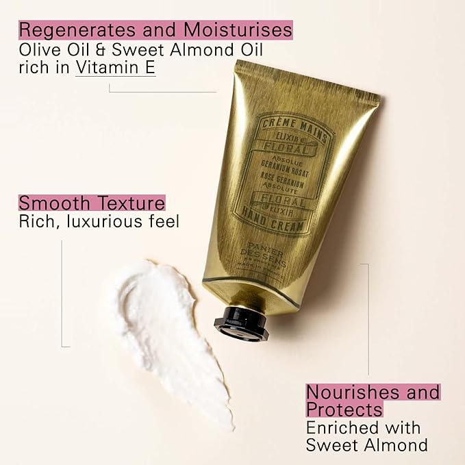 Panier des Sens – Rose Geranium Hand Cream – Moisturizing Hand Lotion for Dry Skin – Premium French Hand Cream, Softening Care for Women, 97% Natural Ingredients, 2.5 Fl Oz
