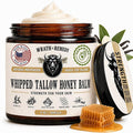 Organic Beef Tallow for Skin - 4 OZ (Vanilla) — US-Made Grass Fed Beef Tallow for Face + Body — Whipped Tallow and Honey Balm Moisturizer for Dry and Sensitive Skin, Eczema, Rosacea (No Additives)