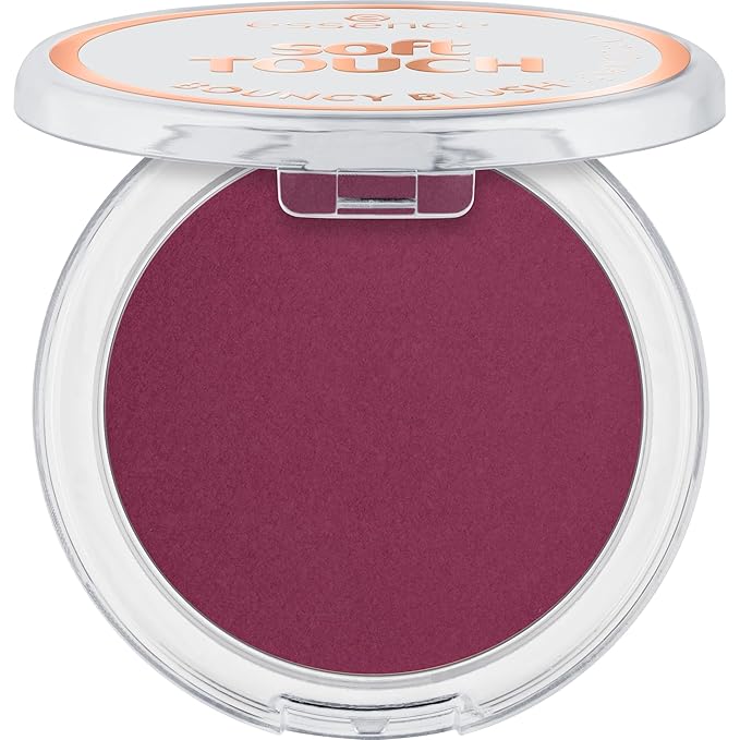 essence | Soft Touch Bouncy Blush | Lightweight, Buildable Cream to Powder Blush | Long-Lasting Natural Flush | Vegan & Cruelty-Free Makeup (40 Roses in Berry)