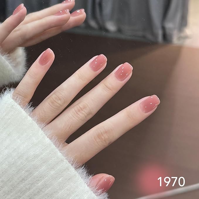 GAOY Milky Jelly Nude Gel Nail Polish Set, 6 Transparent Colors Sheer White Pink Soak Off UV Light Cure Gel Polish Kit for Salon and Nail Art DIY at Home