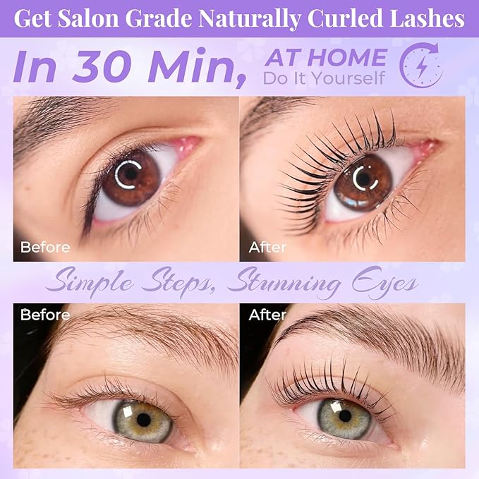 PERMANIA Eyes Open Korean Lash Lift Kit, Easy Use at Home for Eyelash Lifting with Detailed Instruction, Salon Results Instant