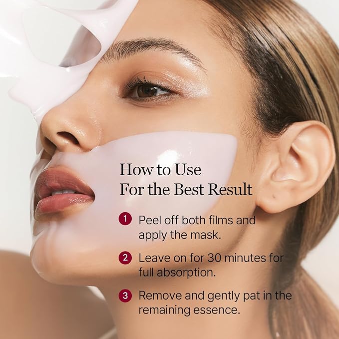 ROUND LAB Camellia Collagen Mask, 30min Hydrogel Mask, Quick Hydration, Firming&Pore Minimizing, For sensitive skin, Micro molecule collagen, Facial Mask, 34 g/1.19 Fl Oz 4ea