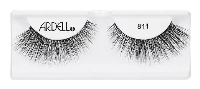 Ardell Faux Mink 811 Black False Lashes, Lightweight with Invisiband, 4 Pairs