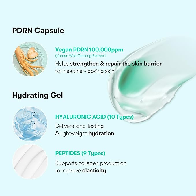 VT COSMETICS PDRN Capsule Cream 100, Hydrating Face Moisturizer with 100,000ppm PDRN, Hyaluronic Acid, 9 Peptides, Firming & Plumping Nourishing Cream, Korean Skin Care (1.69 fl. oz.)