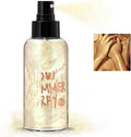 HOSAILY Body Glitter Spray - Silver Body Shimmer for Face, Hair & Body, Moisturizing Luminizer Glow Illuminator, Quick-Drying Sparkling Glitter Spray Liquid Highlighter Makeup (#01)