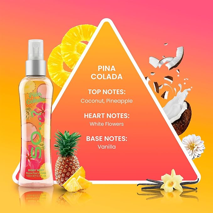 Pina Colada Body Mist by So…? for Women - 3.5 oz Body Mist - Pack of 2