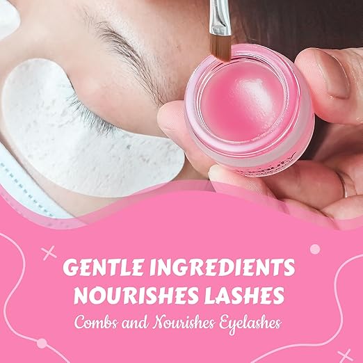 Libeauty Lash Lift Balm Glue Strong Sticky Lash Lift Adhesive Latest Gentle Formula Eyelash & Eyebrow Perm Glue Balm Brow Lamination Gel 10G/0.35OZ (Red Strawberry, 10g/0.35oz)