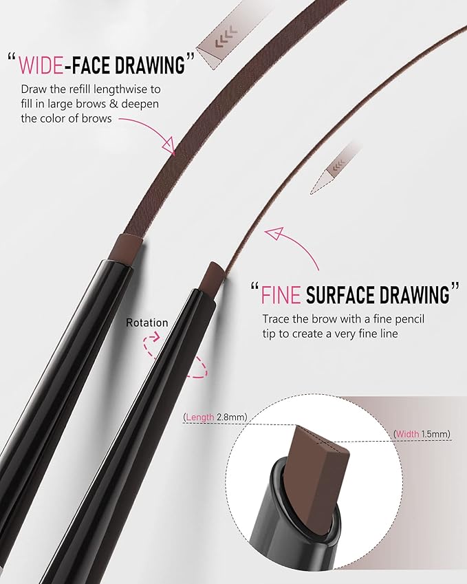 Yfulfill Eyebrow Pencils for Women - Waterproof, Dark Brown