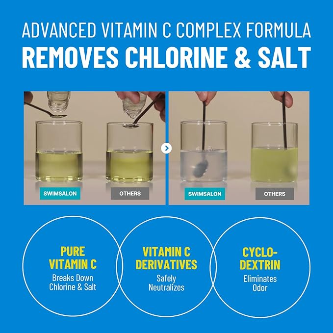 Chlorine Removal Body Wash for Swimmers | Vitamin C Removes Chlorine & Restores Skin Barrier | For Pool, Saltwater & Hard Water | Sulfate-Free, Silicone-Free (10.58 oz, Pack of 2)