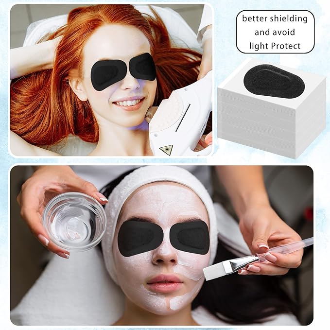 Panitay 40 Pcs Adhesive Eye Patches for Adults Eye Patch for Disposable Breathable Amblyopia Lazy Adhesive Bandages for Men(3 x 2 Inch,Black)