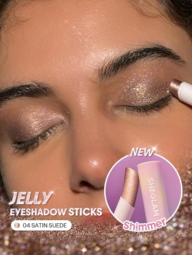 SHEGLAM Crystal Jelly Glaze Stick for Eyeshadow-04 Satin Suede