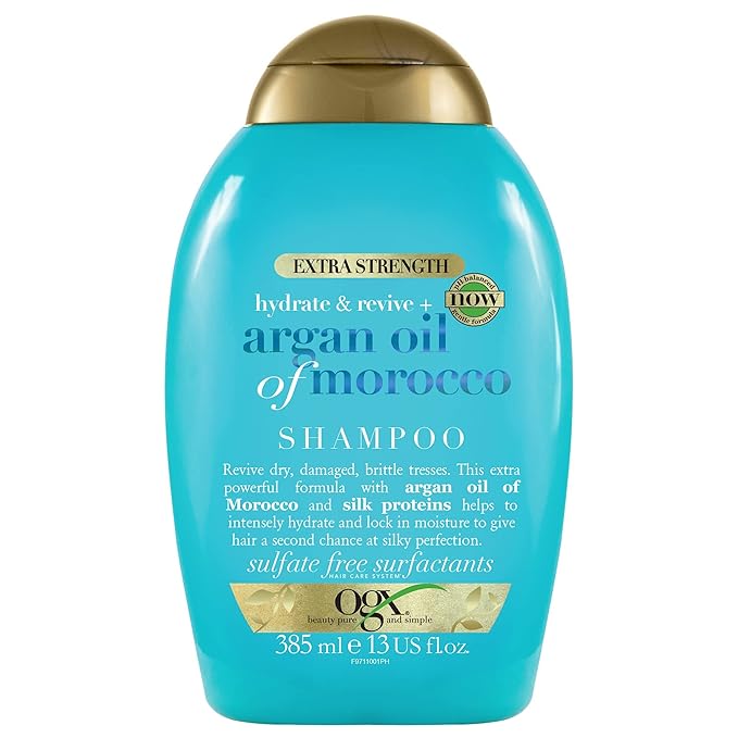 OGX Extra Strength 13 Fl Oz Hydrate & Repair Argan Oil of Morocco Shampoo & Conditioner for Dry, Damaged Hair Bundle