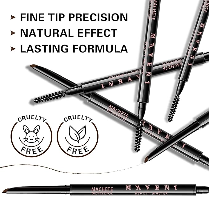 Microblading Eyebrow Pencil,Eyebrow Retractable Definer Pencil,Angled Precision Tip,0.1MM Ultra Slim Eyebrow Makeup,Long-Lasting Waterproof,Smudgeproof (02 LIGHT GREY, 1 Pack)